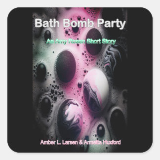 Bath Bomb Party Cover Fyrkantigt Klistermärke