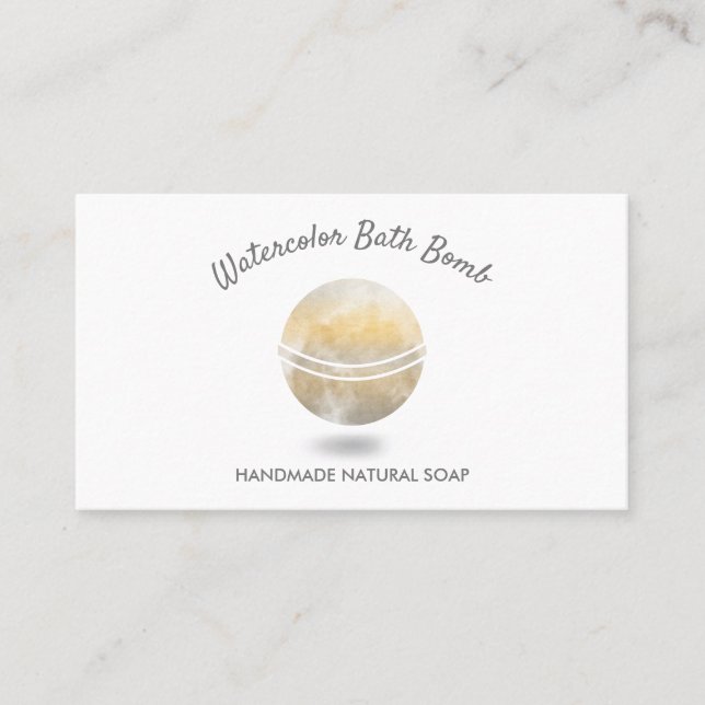 Bath Bomb Spa Natural Soap Guld Spa Visitkort (Framsida)