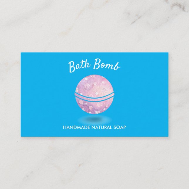 Bath Bomb Spa Natural Soap Visitkort (Framsida)