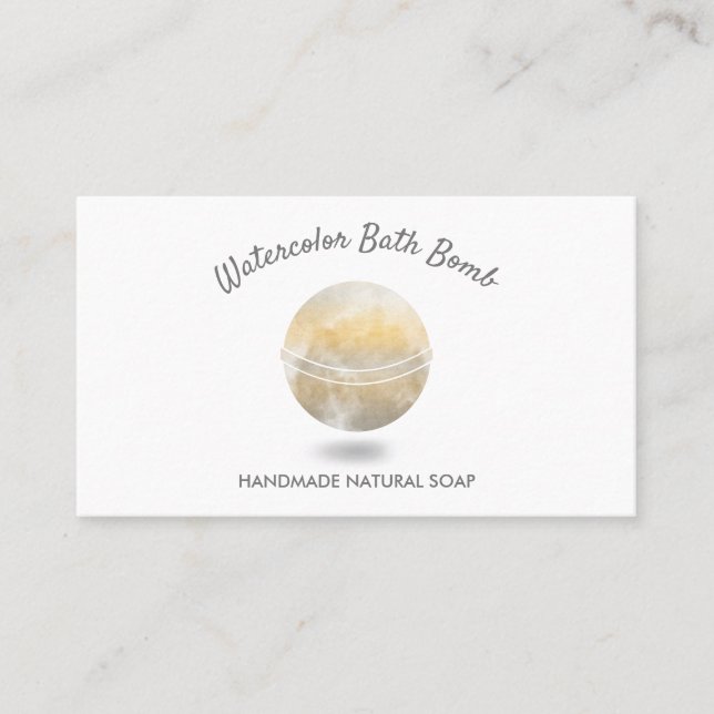 Bath Bomb Spa Naturlig Tvål Guld Spa Visitkort (Framsida)