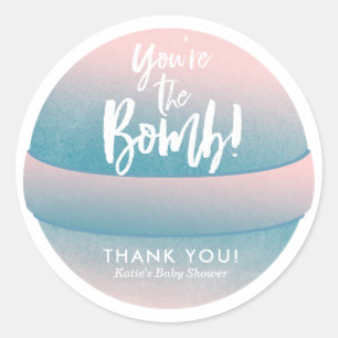 Bath Bomb Stickers Shower Favor Stickers Runt Klistermärke