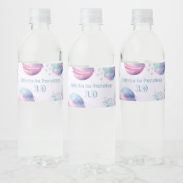 Bath-bomben könsneutral födelsedagsfest vattenflaskor etikett