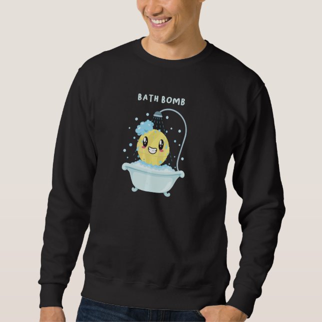 Bath Bombs Tvättar Bubble Bollar Relaxing Pullover Lång Ärmad Tröja (Framsida)