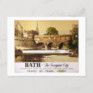 Bath British Railways Vintage resor Poster Vykort