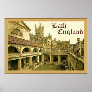 Bath ~ England ~ Vintage resor Poster