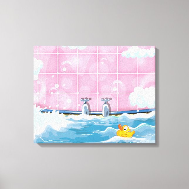 Bath Gult Anka Canvastryck (Framsida)