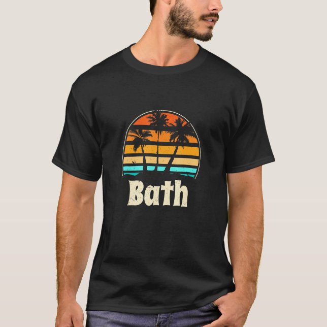 Bath Maine Beach Me Beach Bum Us Cities Summer Hol T Shirt (Framsida)