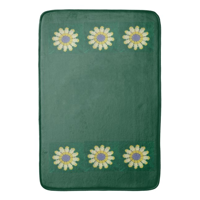 Bath Mat - Afghansk Daisy Badrumsmatta (Framsidan (Vertikal))