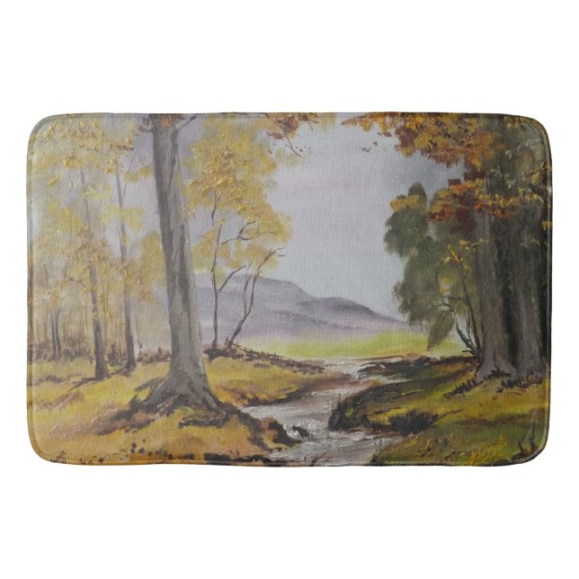Bath Mat Ann Hayes Painting Forest Stream Badrumsmatta (Framsidan)