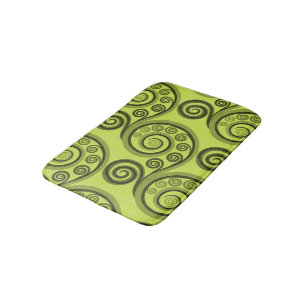 Bath Mat av abstrakt Lime Grönt Fern Lövs Badrumsmatta