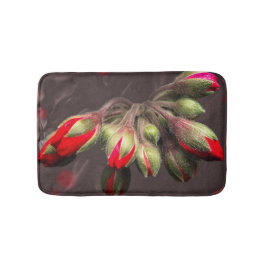 Bath Mat Bloom Red and Mörk Badrumsmatta