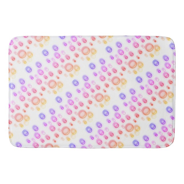 Bath Mat - Bubbles in Pinks and Blues Badrumsmatta (Framsidan)