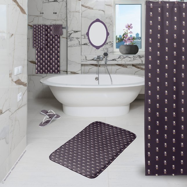 Bath Mat - Dracula Junior Badrumsmatta (DJ Towels, Bath Mat, Flip-flops & Shower Curtain by Poet Adiela Akoo. Browse my store for more now!)