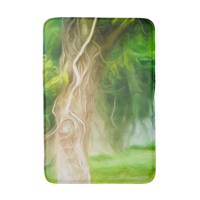 Bath Mat Dream Ljust grönt Träd Badrumsmatta (Framsidan (Vertikal))