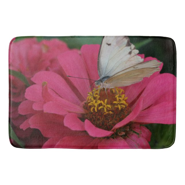 Bath Mat/Flowers and Butterfly Badrumsmatta (Framsidan)