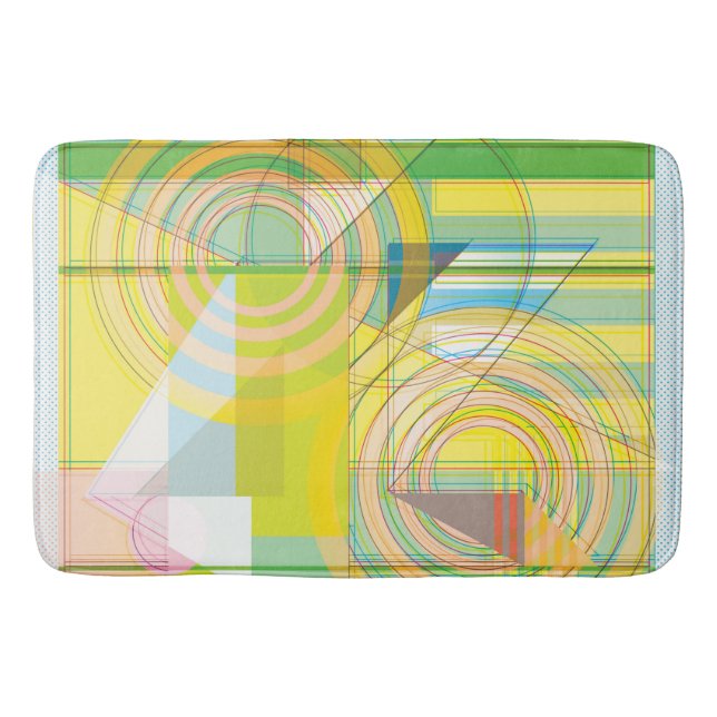 Bath Mat för geometriska linjeformer Badrumsmatta (Framsidan)