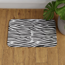 Bath Mat för svart, vitt djur i zebra ränder Badrumsmatta