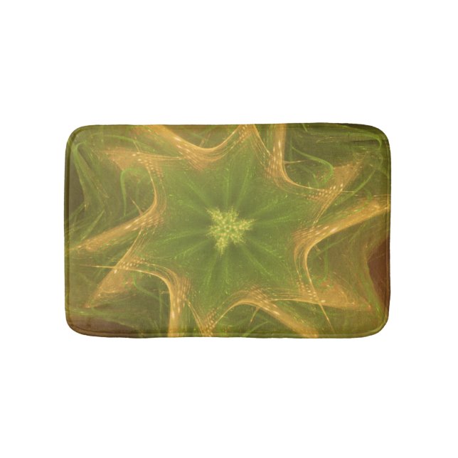 Bath Mat Fractal Ljust grönt palett Badrumsmatta (Framsidan)