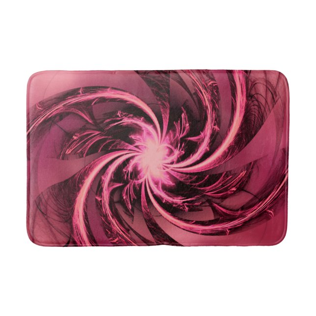 Bath Mat Fractal Twisted Lila & Plum Badrumsmatta (Framsidan)