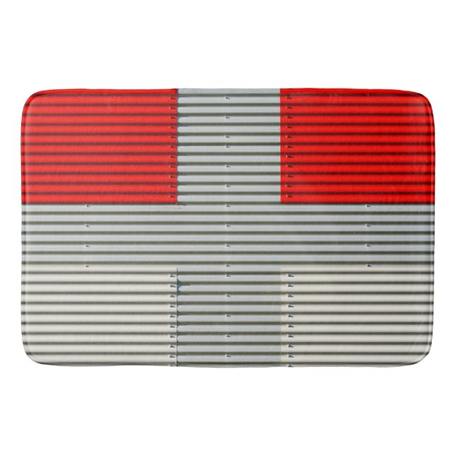 Bath Mat från den industriella Metallen - texturer Badrumsmatta (Framsidan)