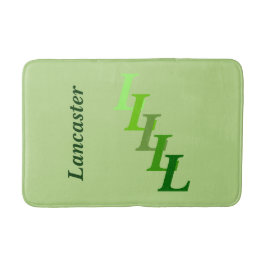 Bath Mat - Grönt Namn och Initialer Badrumsmatta