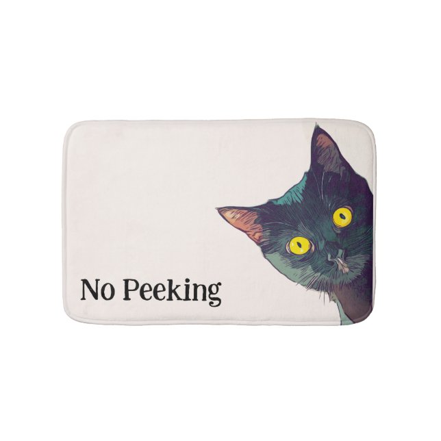 Bath Mat i Cute Peekat Design Cat Badrumsmatta (Framsidan)