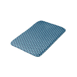 Bath Mat i Sparkly Ocean Blue Squares Badrumsmatta