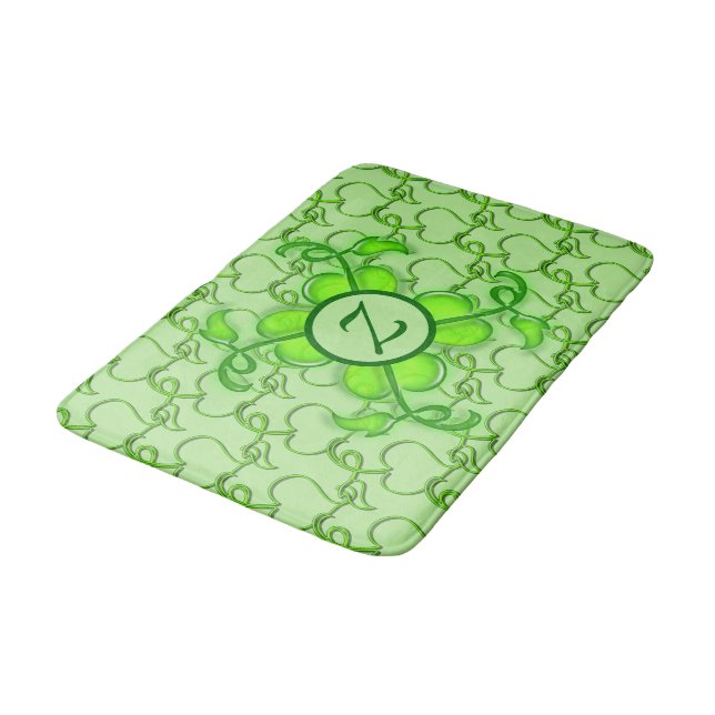 Bath Mat - Ivy Löv med Monogram Badrumsmatta (Vinklad)