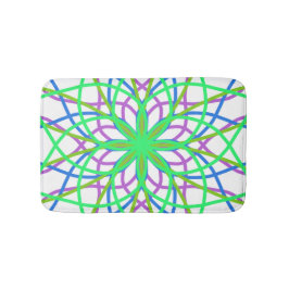 Bath Mat Kaleidoscope Mandala Flower Art Badrumsmatta