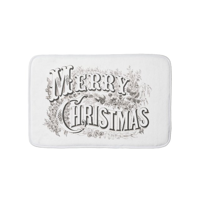 BATH MAT MED VINTAGE "GOD JUL" BADRUMSMATTA (Framsidan)