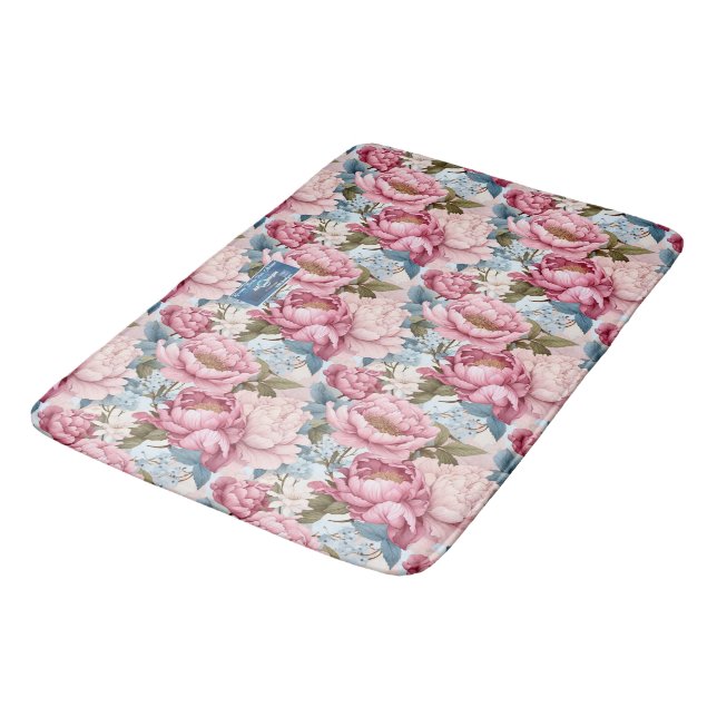 Bath Mat (Peony Bliss) RFPMDesigns ©️ 2024 Badrumsmatta (Vinklad)