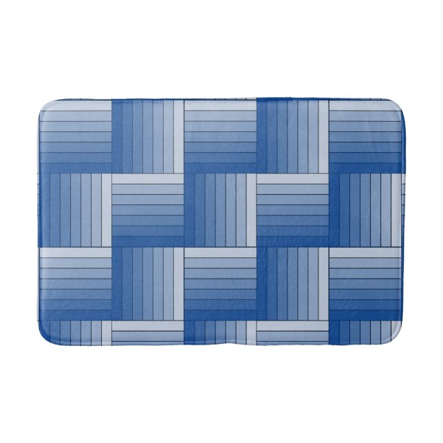 Bath Mat - Plattor av Blue Ombre Rand Badrumsmatta (Framsidan)
