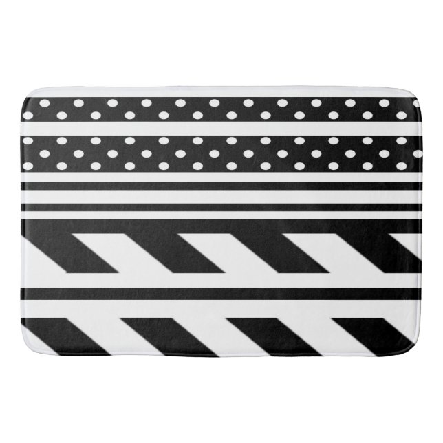 Bath Mat/Polka dots och Rand Badrumsmatta (Framsidan)
