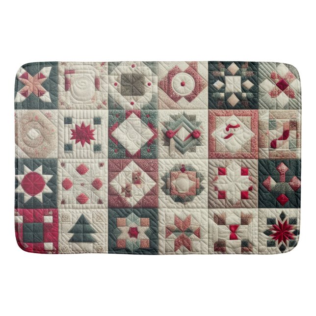 Bath Mat - Quilt-juldesign Badrumsmatta (Framsidan)