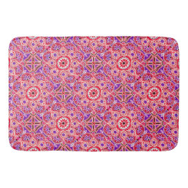 Bath Mat red bohemian abstrakt Badrumsmatta