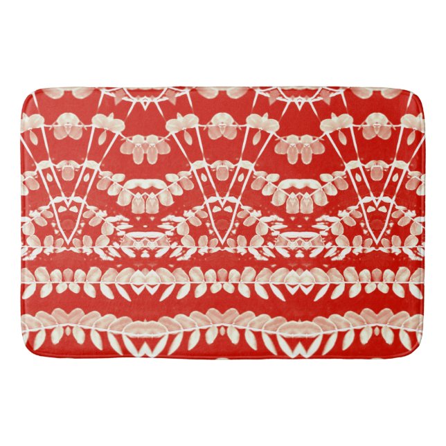 Bath Mat, Red färg modern klassisk design Bath Badrumsmatta (Framsidan)