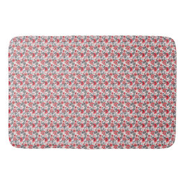 Bath Mat Red Flowers Badrumsmatta