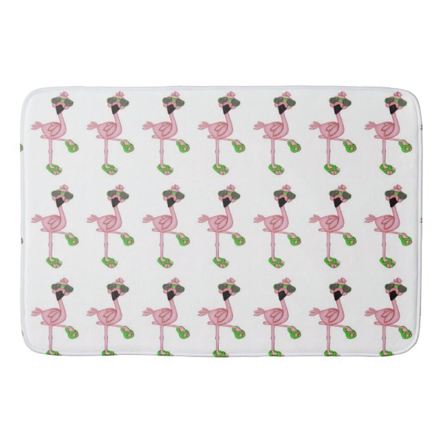 Bath Mat/Rosa Flamingos Badrumsmatta (Framsidan)