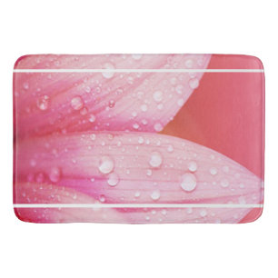 Bath Mat/Rosa Flower Pedals with Dew Drots Badrumsmatta