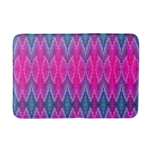 Bath Mat - Rosa och Blue Kaleidoscope Mönster Badrumsmatta