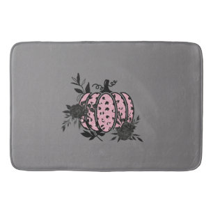 Bath Mat, Rosa och svart Leopard Pumpkin Badrumsmatta
