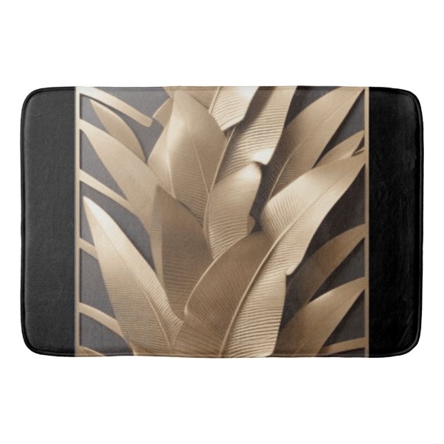 Bath Mat/skulpterad Metall Banana Löv/Bath Mat Badrumsmatta (Framsidan)
