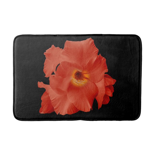 Bath Mat Sword Lily Red Gult Badrumsmatta (Framsidan)