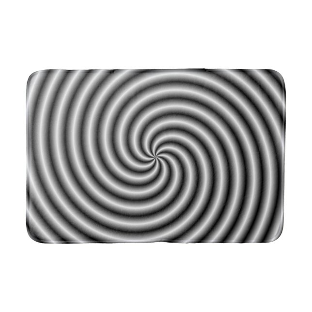Bath Mat the Swirl in Black and White Badrumsmatta (Framsidan)
