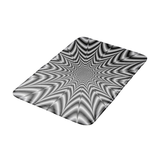 Bath Mat Toppen Nova i Black and White Badrumsmatta (Vinklad)
