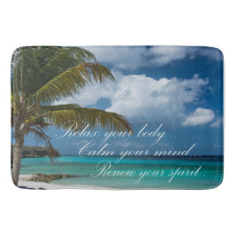 Bath Mat/Tropical Beach med offert Badrumsmatta