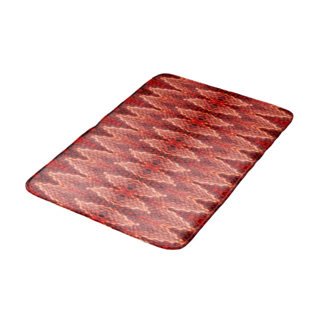 Bath Mat - vävd Mönster i röda skuggor Badrumsmatta (Vinklad)
