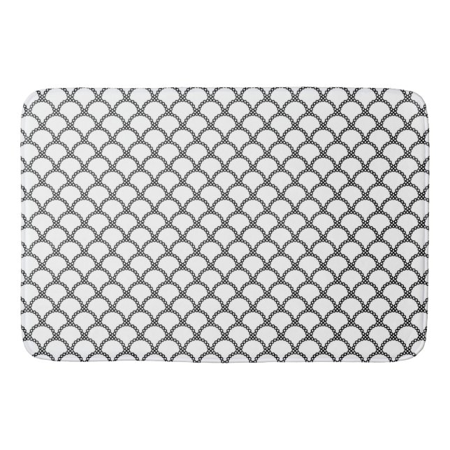 Bath Mat/White & Black Badrumsmatta (Framsidan)