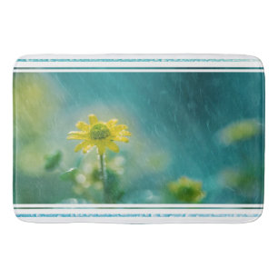 Bath Mat/Wildblommor med regn Badrumsmatta