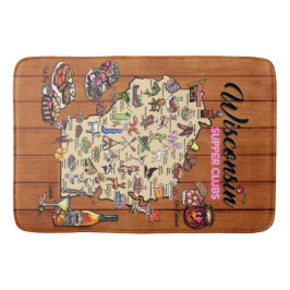 Bath Mat - Wisconsin Supper Klubb Karta Badrumsmatta